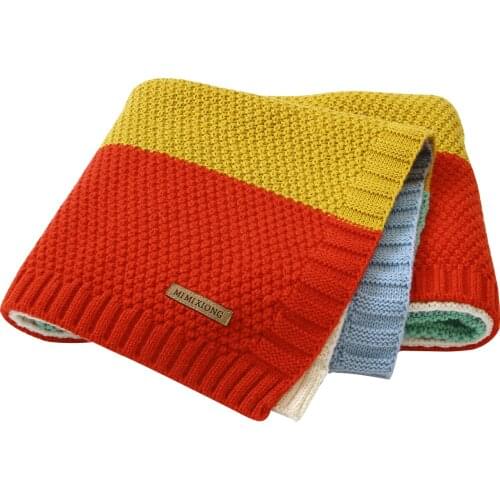 Baby Blankets Knitted Newborn Baby Sleeping Cover 100*80cm Infant Bebes Swaddle Wrap for Stroller Kids Boy Girl Sleep Sack