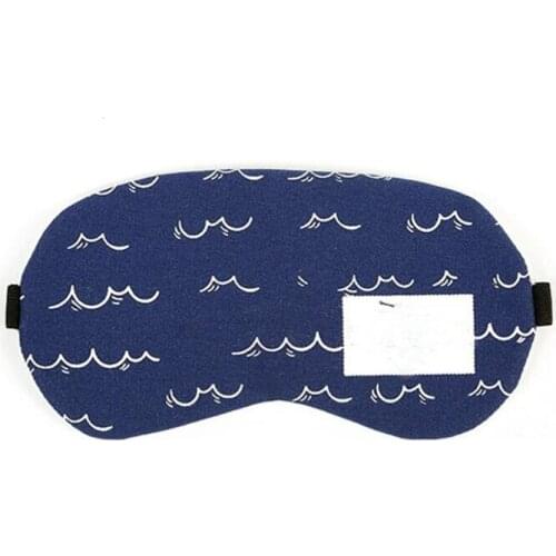 HANRIVER Cotton and linen patch Shading breathable cartoon cold hot compress sleep 3 d eye mask + earplugs