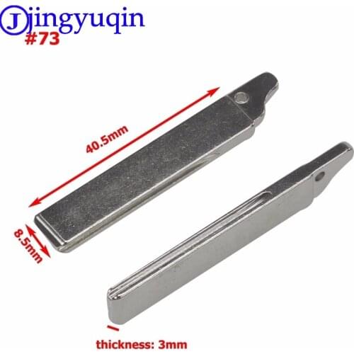 Jingyuqin 1pcs NO.73 Car Remote Key Blade For Renault Citroen Peugeot Flip Folding Key Blank With Groove Replacement
