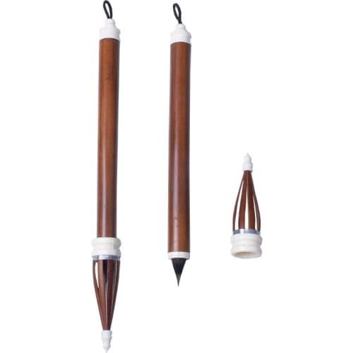 Chinese Purple Rabbit Hair Calligraphy Brushes High Grade Ancient Crafts Small Regular Script Calligraphy Brush Pen Tinta China