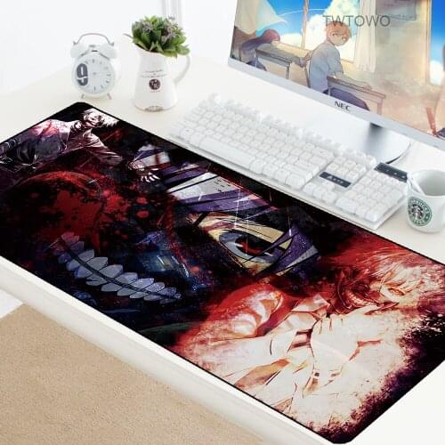 Tokyo Ghoul Gaming Play Mats Mousepad Anime Cartoon Xl Large Size Gamer Mouse Pad Big Keyboard Desk Computer PC Mat Notbook Pad