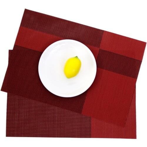 30x45cm PVC Placemats, Western Food Mat for Dining, Washable Stain-Resistant,Table Top Decoration Mat