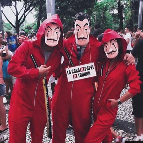 La Casa De Papel Money Heist Cosplay Costumes The House of Paper Salvador Dali Movie Costume Masks Halloween Christmas Gifts