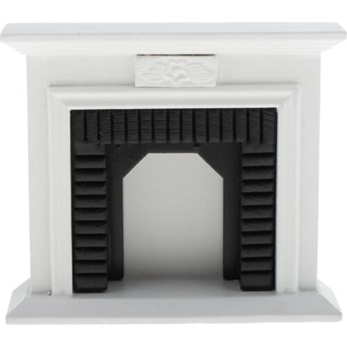 Dollhouse Furniture 1/12 House Room Miniatures White Fireplace Gifts Crafts