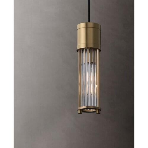 Copper luxury crystal chandelier bedroom bedside lamp post-modern model room bathroom dresser mirror cabinet lights