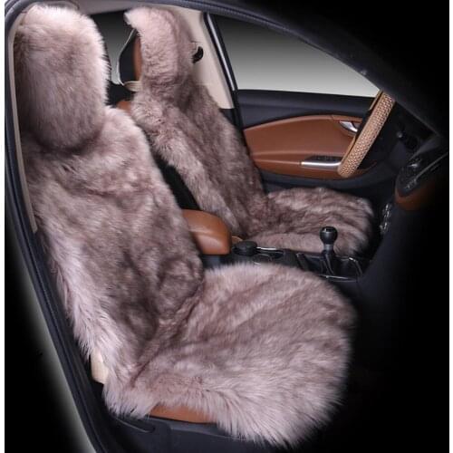 A universal size natural sheepskin fur capes on the car seat cover of Australian 100% sheepskin Combo Kit for car priora C078