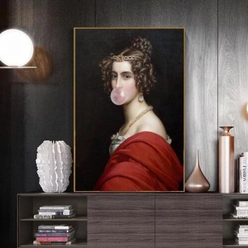 Bubble Gum Picture Wall Art Classical Beauty CanvasPaintings Vintage Module Poster and Print Wall Art Picture Home Decor Cuadros