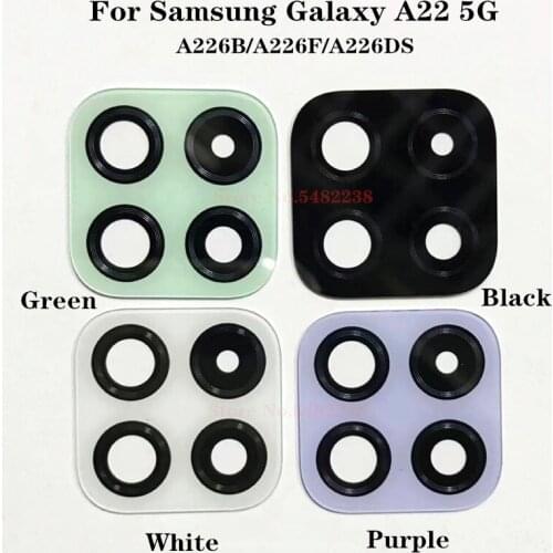 Original Rear Camera Lens For Samsung Galaxy A22 A226B A226F/DS Back Camera Glass Lens Cover Camera outside Glass with stickers