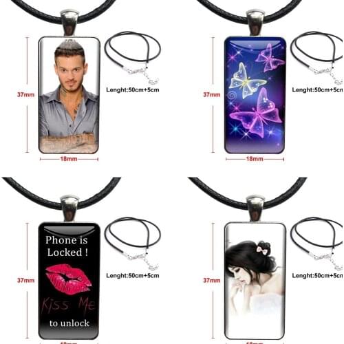 France M Matt Pokora Glass Pendant Galaxy Pendant Necklace Women Steel Plated Necklaces Jewelry Fashionable For Women Children