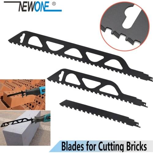 NEWONE Reciprocating Saw Blade Cutting Red/Grey Brick and Stone, Hand Saw Blade for all conventional saber saws rip/cross cuts