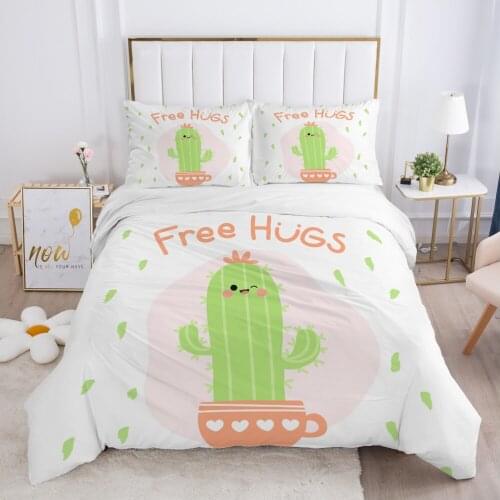 Nordic bedding set Duvet cover set pillow case 50x75 Bed linens Bed cover 220x240 140x200 150*200 Free Hugs