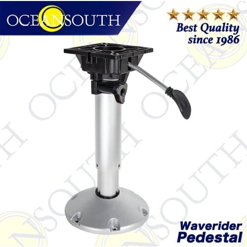 Oceansouth Waverider Pedestal Aluminium Anodised Shaft Shock Absorption System Swivel Top Adjustable For Standard Boat Seats