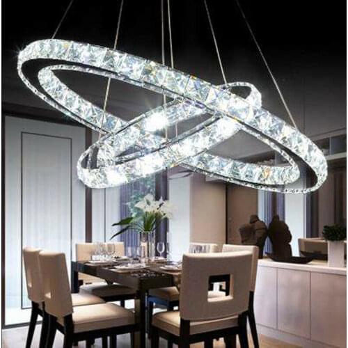 Yonntech Modern Led Chandelier Oval K9 Crystal Lamp For Living room Dining room Kitchen 36W Luster Lamp candelabro de cristal
