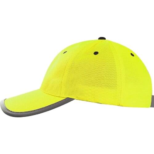 High Visibility Reflective Baseball Cap Yellow Safety Hat Work Safety Helmet Washable Hat Safety Traffic Cap