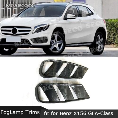 Carbon Fiber Front Bumper Air Vent Cover Fog lamp Mesh Grill Frame for Benz GLA Class X156 GLA 200 GLA260 GLA45 2014 - 2016 FRP