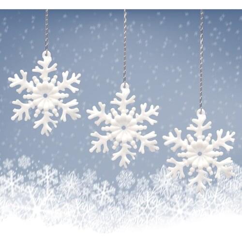 24pcs Artificial Snowflake Decoration White Snowflake Xmas Tree Pendant Noel Deco Party Christmas Home Decoration Natal Navidad