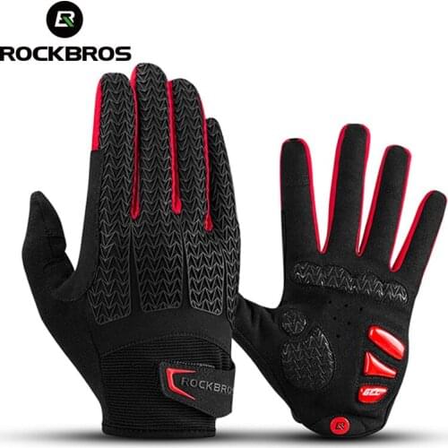 ROCKBROS Riding Windproof Gloves Touch Screen Riding MTB Bike Bicycle Cycling Thermal Warm Motorcycle Winter Autumn Bike Gloves