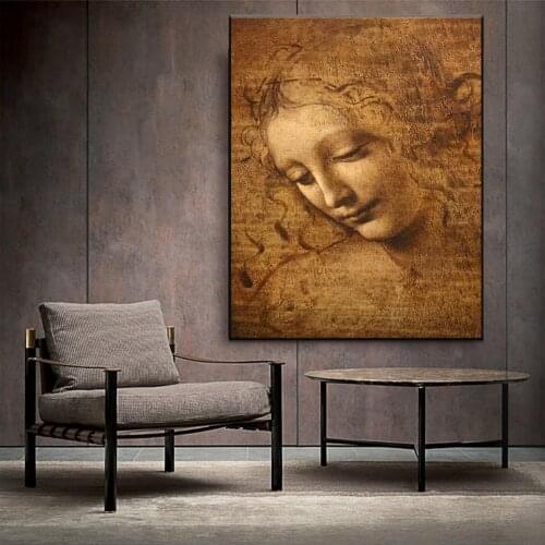 World Famous Paintings Womans head Digital Oil Painting Decorative Canvas Paintings By Numbers Art Supplies Hand Painted Gift