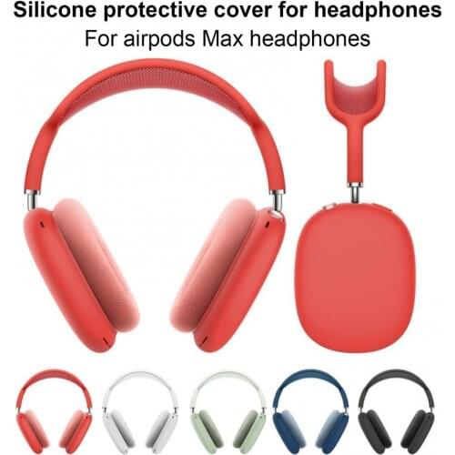 1 Pair Anti-scratch Anti-falling Shockproof Soft Silicone Headphone Case Full-cover Protective Cover for NEW AirPods max Headset