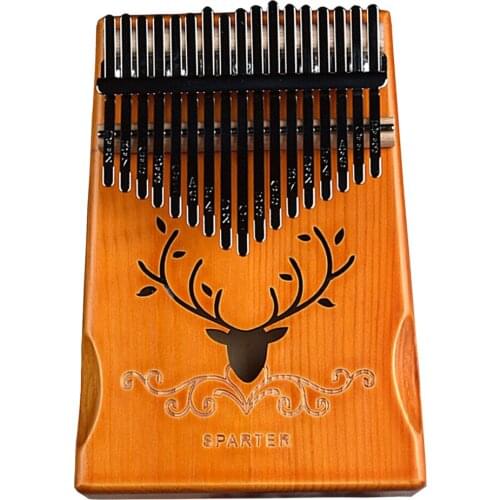 17 Key Reindeer Kalimba Thumb Piano Finger Sanza Mbira High-Quality Wood Body Keyboard Musical Instrument for Kids Beginner Gift