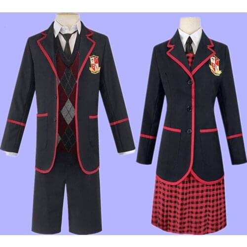 2019 TV The Umbrella Academy Cosplay Costume School Uniform Academy Suit Full Set Adult Halloween Carnival Costumes Men Women