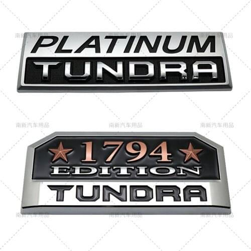 3D Aluminum Platinum Tundra Badge 1794 Edition Tundra Emblem Car Door Decals Fender Stickers For Tundra Car Styling Accessories