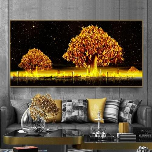 Abstract Painting Murals Canvas Paintings Wall Art Rich Tree Money Posters and Prints Modern Living Interior Decoration for Home