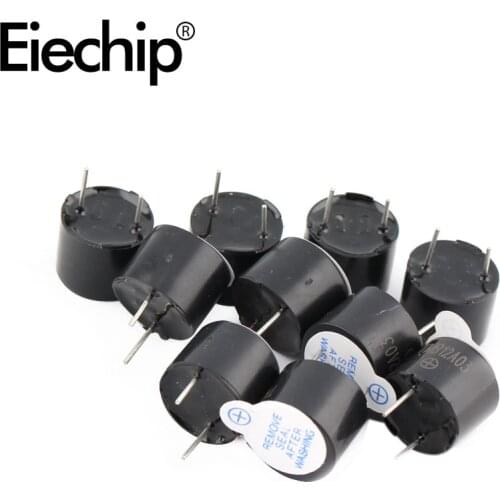 12V Active Buzzer Magnetic Long Continous Beep Tone Alarm Ringer 12mm Mini Active Piezo Buzzers 12 V For Arduino Diy Electronic