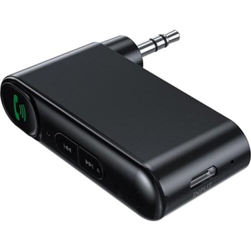 Car Bluetooth 5.0 Wireless Adapter 3.5MM Audio Receiver Hands-free Calling Supporting Adapter Car Electronics Accessories