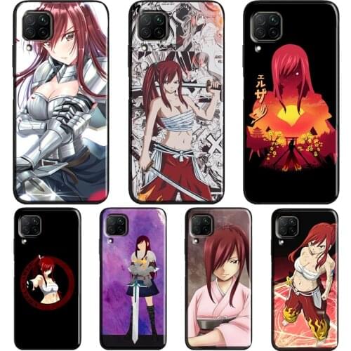 Erza Scarlet Fairy Tail Anime Case For Huawei P Smart 2019 Nova 5T P30 P40 P20 Pro Mate 10 20 Lite Honor 10i 8A 8X 9X