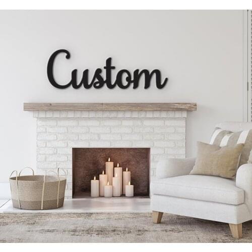 Custom Wood Word, Personalized Wooden Word, Wall Home Decor, Large Cursive Wood Word for wall, DIY Name Sign Farmhouse