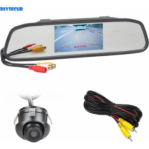 DIYSECUR 4.3" Car LCD Rear View Mirror Monitor Car Monitor + 360 Rear / Front / Side View Car Camera Reverse Camera