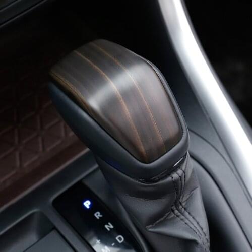 For Toyota RAV4 XA50 2019 2020 2021 RAV 4 ABS Carbon Fiber Car Gear Shift Head Cover Trim Decoration Sticker Accessories