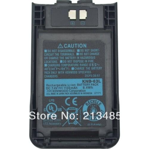 KNB-63L 7.4V 1130mAh Li-ion Rechargeable Battery Pack for Kenwood TK-U100 TK-2000 TK-3000 TK2000E TK2000M TK2000T2