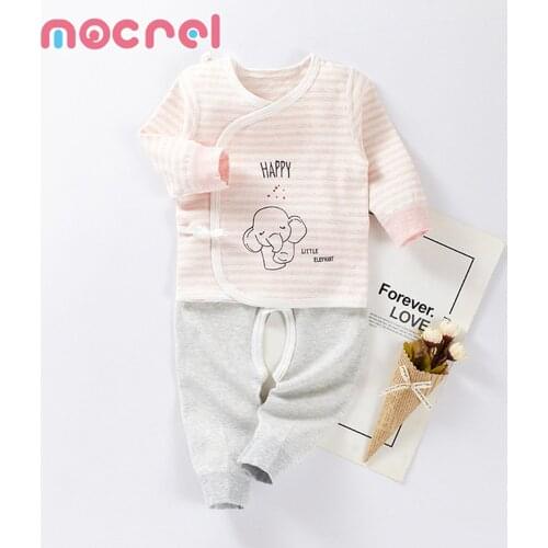 Neonatal Underwear Suits In The Spring And Autumn Winter New Born Baby Clothes 0 To 3 Months Baby Lace-Up Sets