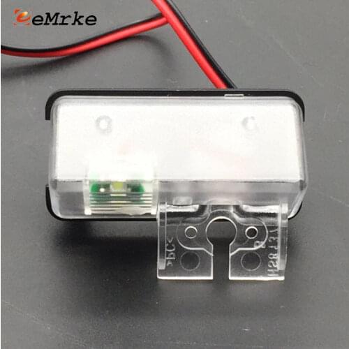 EEMRKE Car Rear View Camera Bracket License Plate Lights Housing Mount with LED for Toyota Highlander (XU50) Kluger 2013-2016