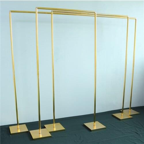 HVAYI Round Tube Rectangle Gold Plated Arch Wedding Background Party Decoration Christmas Ceremony Background Decoration