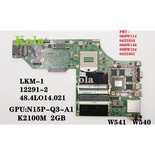 For Lenovo ThinkPad W541 W540 laptop Motherboard GPU K2100M 2GB 100% fully tested FRU 00HW114 04X5333 00HW146 00HW124 04X5301