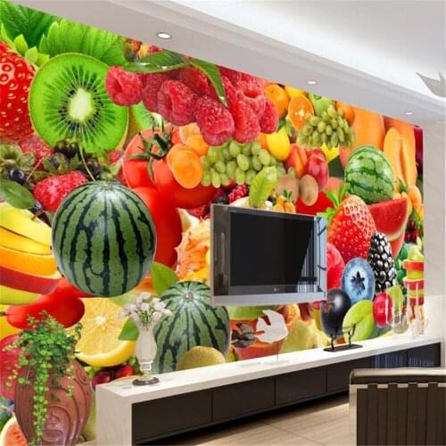 Milofi custom 3D photo wallpaper mural non-woven fruit shop tooling background wall decoration painting
