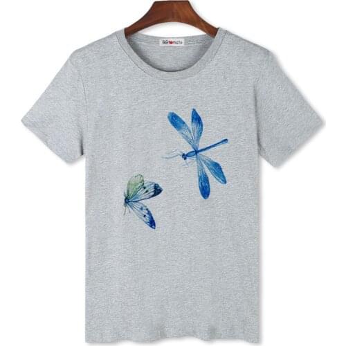 BGtomato Blue dragonfly tshirt men personality design summer casual t-shirt good quality comfortable casual tops hip hop shirts