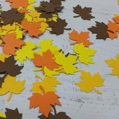 Fall Party Table Confetti birthday autumn wedding scatters bridal shower bachelorette party Scrapbooking Embellishment