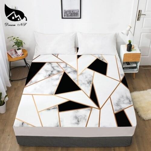 Dream NS Marble Pattern Dress Up Bedroom Home Textile Sheets 3D Print Stone Pattern Sheets Bettlaken 1PCS