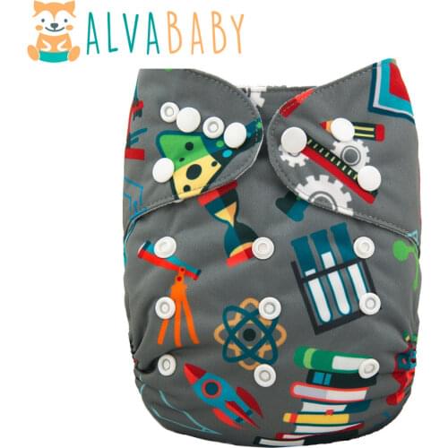 New Arrival! 2017 Alvababy One Size Fits All Baby Cloth Nappy Reusable Baby Nappy Washable Pocket Cloth Diaper Microfiber Insert