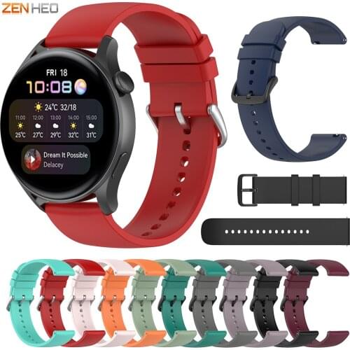 22mm Silicone Strap For Huawei Watch 3/3 Pro Replacement Watchband for Huawei Watch GT/GT2/GT2 Pro/Honor Watch GS Pro