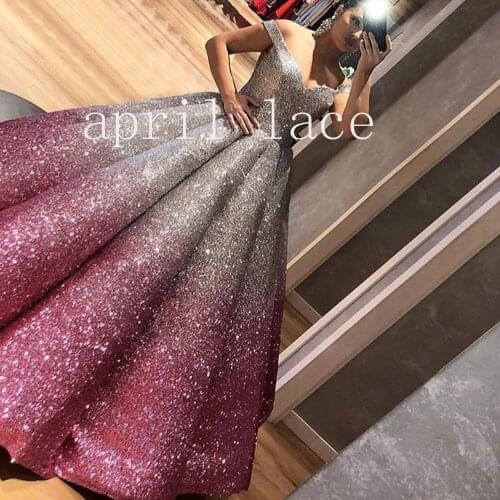 Stock 5yards/bag AA1522 # silver mix purple gradual change glued glitter print tulle net mesh flower fabric for wedding