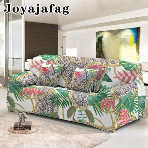 Vintage Flower Gold Chain Design Sofa Covers For Living Room Couch Cover Elastic Slipcover L-shaped Corner Sofas Universal