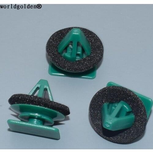 Worldgolden 100pcs plastic fasteners Rocker Panel Fender Clip for Mazda#D10E-51-SJ3 D10E51SJ3