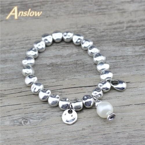 Anslow Wholesale Fashion Jewelry Adjustable Beads Water Drop Heart Bijoux Charms Bracelet For Women Girls Resin Candy LOW0814LB