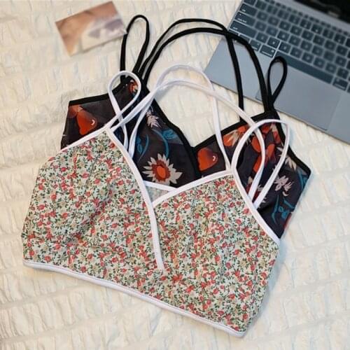 DAXIN Female Summer Tops Sexy V-Neck Floral Print Tank Top Sleeveless Sexy Camis Vest Female Crop Top Ladies Camis