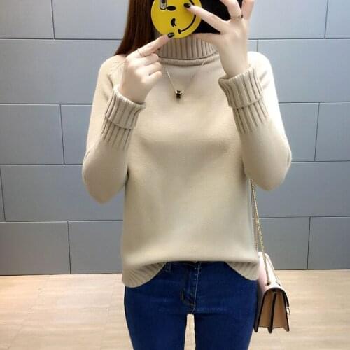 Autumn Winter Women Casual Pullover Sweater Female Knitted Female Tricot Jumper Pull Femme Full-sleeve Slim Sweaters